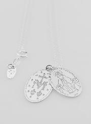 Médaille Miraculeuse 2 Plaques Avec Chaîne - Argent 925