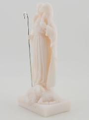 Statue Religieuse Christ bon Pasteur en Albâtre - 12cm