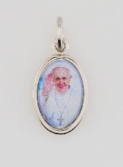 Médaille Pape François Argentée - 15mm