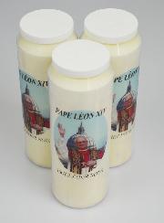 Lot de 3 Bougies de Neuvaine au Pape Léon XIV