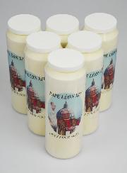 Lot de 6 Bougies de Neuvaine au Pape Léon XIV