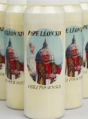 Lot de 6 Bougies de Neuvaine au Pape Léon XIV