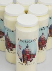 Lot de 6 Bougies de Neuvaine au Pape Léon XIV