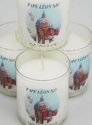 Lot de 4 Bougies Veilleuses Pape Léon XIV