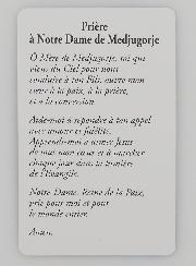 Carte de Prière à Notre Dame de Medjugorje