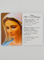 Carte de Prière à Notre Dame de Medjugorje