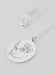 Collier Religieux Saint Christophe Gravé - 20mm