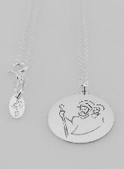 Médaille + Chaîne Argent - Saint Christophe 20mm