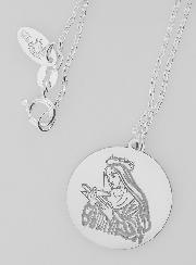 Collier Religieux Sainte Rita en Argent - 20mm