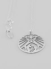 Collier Religieux en Argent - Sainte Famille 20mm