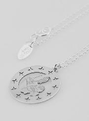 Collier Religieux Vierge à l'Enfant Etoilée en Argent 20mm