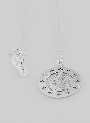 Collier Religieux Vierge à l'Enfant Etoilée en Argent 20mm