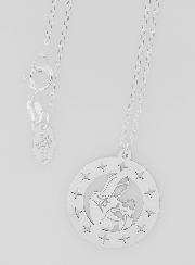Collier Religieux Vierge à l'Enfant Etoilée en Argent 20mm