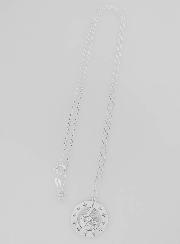 Médaille en Argent + Chaine Vierge à l'Enfant Etoilée 20mm