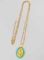 Collier Religieux & Médaille Miraculeuse - Perles Turquoises
