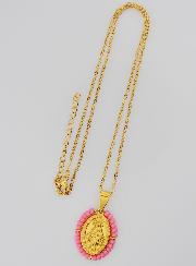 Médaille Miraculeuse + Chaîne - Perles Roses