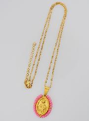 Collier Religieux & Médaille Miraculeuse - Perles Roses