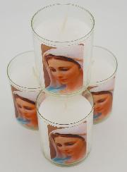 Lot de 4 Bougies Veilleuses ND de Medjugorje