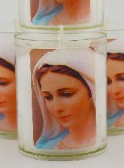 Lot de 4 Bougies Veilleuses ND de Medjugorje