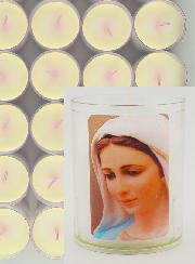Lot de 24 Bougies Veilleuses ND de Medjugorje