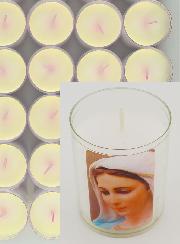 Lot de 24 Bougies Veilleuses ND de Medjugorje