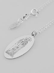 Collier Religieux Notre Dame de Lourdes - Argent 925