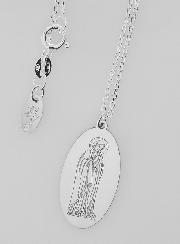 Collier Religieux Notre Dame de Lourdes - Argent 925
