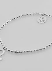 Bracelet Boule en Argent - Croix Egyptienne & Vierge à l'Enfant