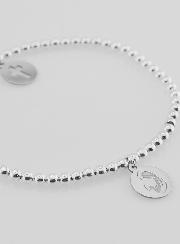 Bracelet Boule en Argent - Croix Ajourée & Vierge