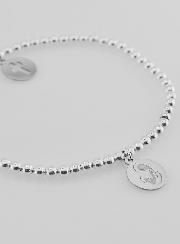 Bracelet Boule Croix & Vierge - Argent Massif