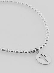Bracelet Boule Croix Ajourée - Argent Massif