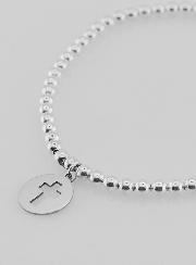 Bracelet Boule Croix Ajourée - Argent Massif