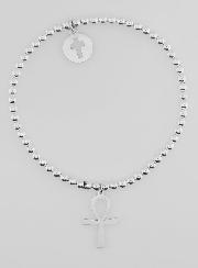 Bracelet Boule 2 Croix - Argent Massif