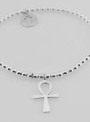 Bracelet Boule 2 Croix - Argent Massif