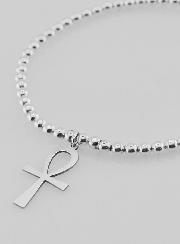Bracelet Boule 2 Croix - Argent Massif