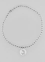 Bracelet Boule Vierge à l'Enfant - Argent Massif