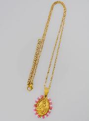 Collier Religieux & Miraculeuse - Perles Roses & Blanches