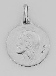 Médaille de Jésus Christ en Argent Massif - 18mm