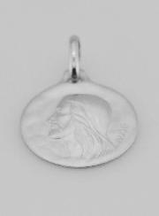 Médaille de Jésus Christ en Argent Massif - 18mm