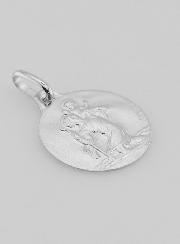 Médaille de Saint Christophe en Argent Massif - 18mm