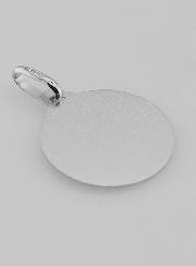 Médaille de Ange Gardien en Argent Massif - 18mm