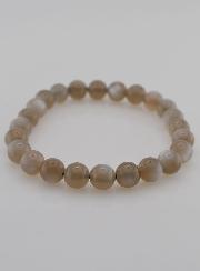 Bracelet en Pierre de Lune Grise AAA - 8mm