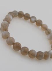 Bracelet en Pierre de Lune Grise AAA - 8mm