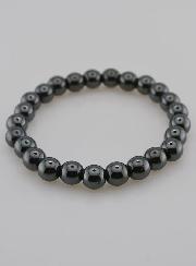 Bracelet en Perles d'Hématite Naturelle - 8mm