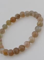 Bracelet en Pierre de Lune Grise AA - 8mm