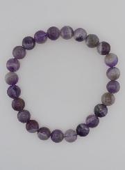 Bracelet en Pierre Naturelle d’Améthyste Rubanée – 8mm