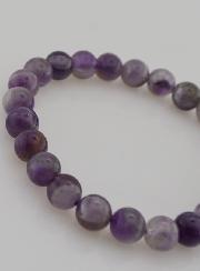Bracelet en Pierre Naturelle d’Améthyste Rubanée – 8mm