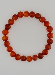 Bracelet en Pierres Naturelles de Cornaline Rubanée - 8mm