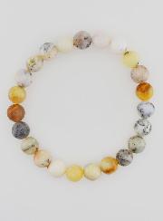 Bracelet en Pierre Naturelle d’Opale Dendrite – 8 mm