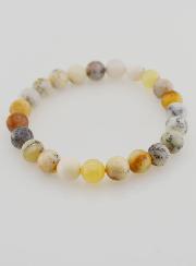 Bracelet en Pierre Naturelle d’Opale Dendrite – 8 mm